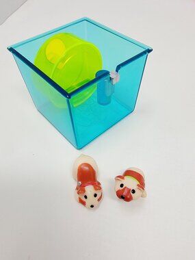 Vintage 1993 Littlest Pet Shop Ready To Go Pets Busy Hamsters w Habitat & Wheel